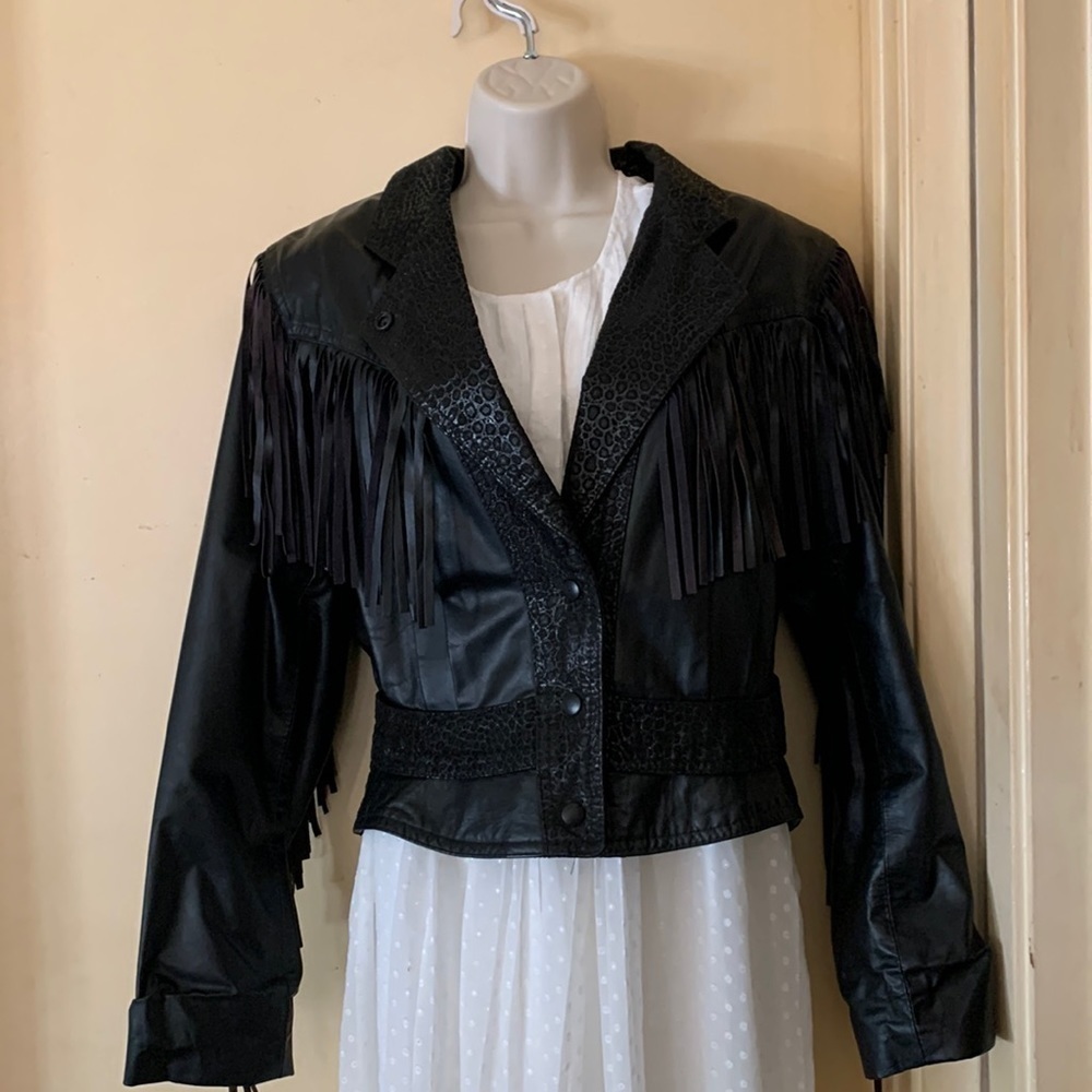 Global Identity black leather jacket size M